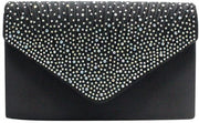 Borsa Clutch con Pailletti in Satin per Donna con Tasche a Mano e Scatola Notturna per Matrimonio e Prom