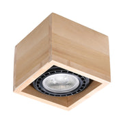 Spot soffitto legno chiaro quadrato 1xGU10 Pure Lume
