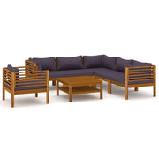 Set di mobili da giardino mobili da esterno 7 pezzi con cuscini legno massello di acacia 02_0017057