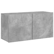 Mobile TV multimediale mensola TV credenza TV montaggio a parete 80 x 30 x 41 cm grigio 02_0027802