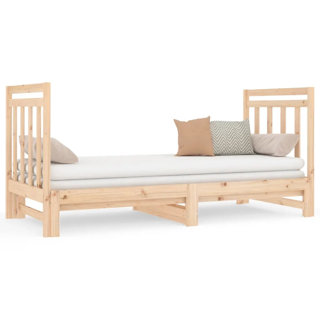 Dormeuse Estraibile 2x(90x190) cm Legno Massello di Pino cod mxl 34053
