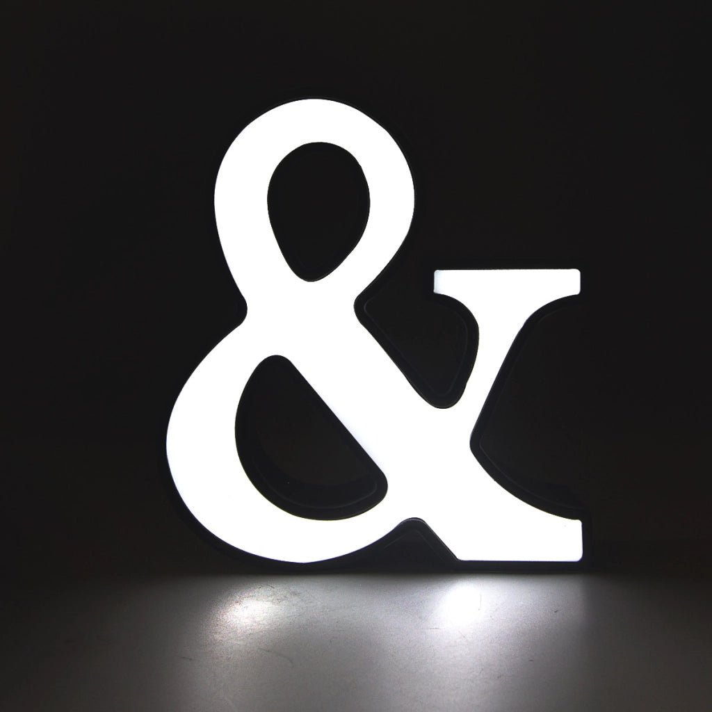 DECORAZIONE LUMINOSA LED A BATTERIA LETTERA & - IDEALE PER EVENTI COMPLEANNI E DECORAZIONI PER LA CASA