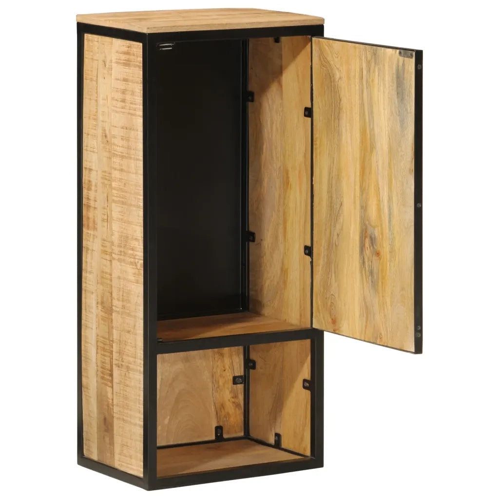 Mobile da Bagno 40x27x90 cm in Legno Massello di Mango e Ferro 358570