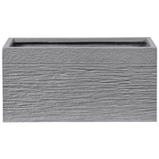 Vaso per piante in fibra di argilla grigia 50 x 23 x 24 cm Fioriera rettangolare per interni ed esterni
