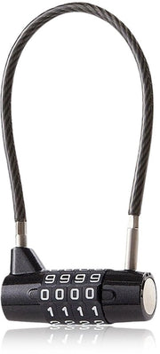 Hangslot con codice a 4 cifre, hangslot con maniglia lunga e cavo in acciaio massiccio da 17,5 cm, multifunzionale con combinazione, per mobili da giardino, armadietti, cancelli e biciclette.