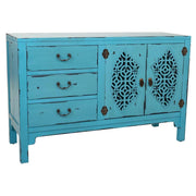 Credenza in legno blu 106x36x68h