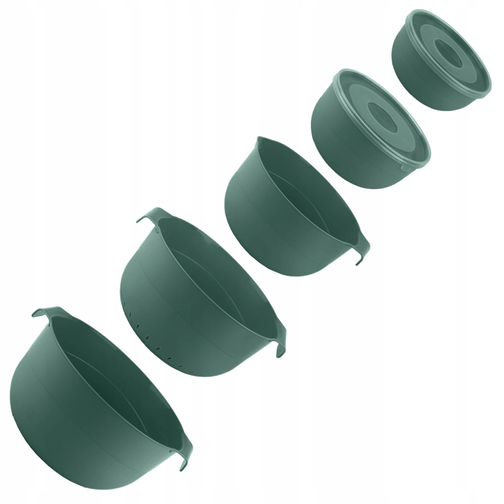 Set di ciotole da cucina KADAX con coperchi + scolapasta (7 pezzi)