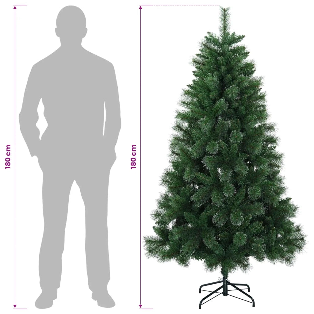 Albero di Natale artificiale 180 cm PVC e Metallo Verde 42056463