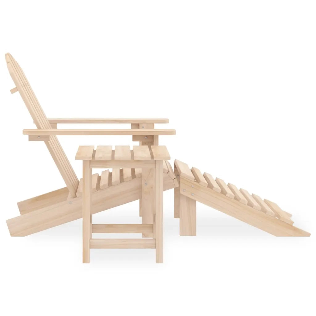 Sedia Adirondack con Poggiapiedi e Tavolo Massello di Abete cod mxl 35368