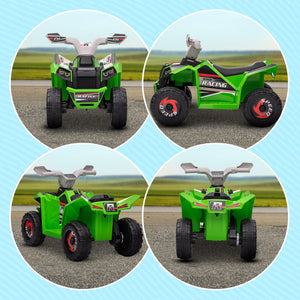 Mini Quad Elettrico per Bambini 6V Verde Grigio e Nero