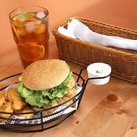 Servizio da Fritto Misto Multifunzionale con Porta Fette per Fritti, Uova, Pollo, Pane e Hamburger