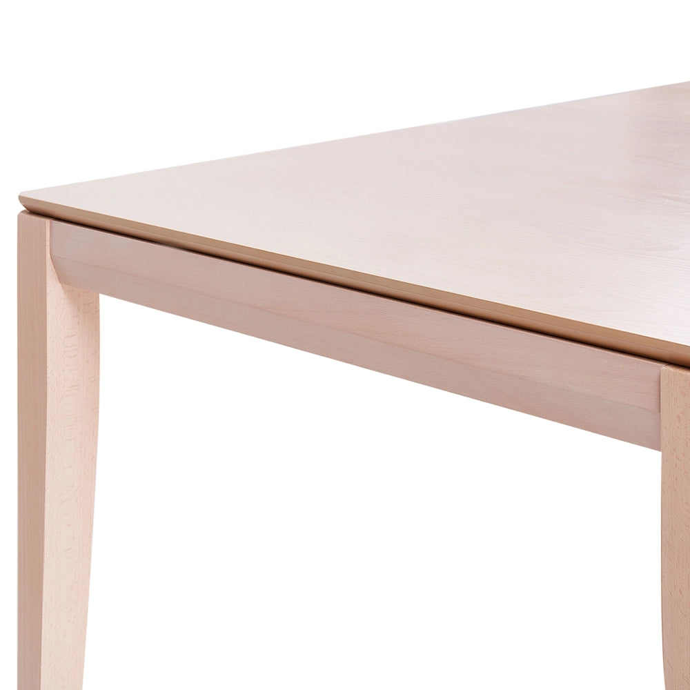 Tavolo da pranzo allungabile in MDF di faggio bianco chiaro 180/240 x 90 cm Gambe in legno di gomma