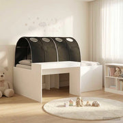 Letto con Tunnel 3 pz Bianco e Nero Legno ingegnerizzato 3423670