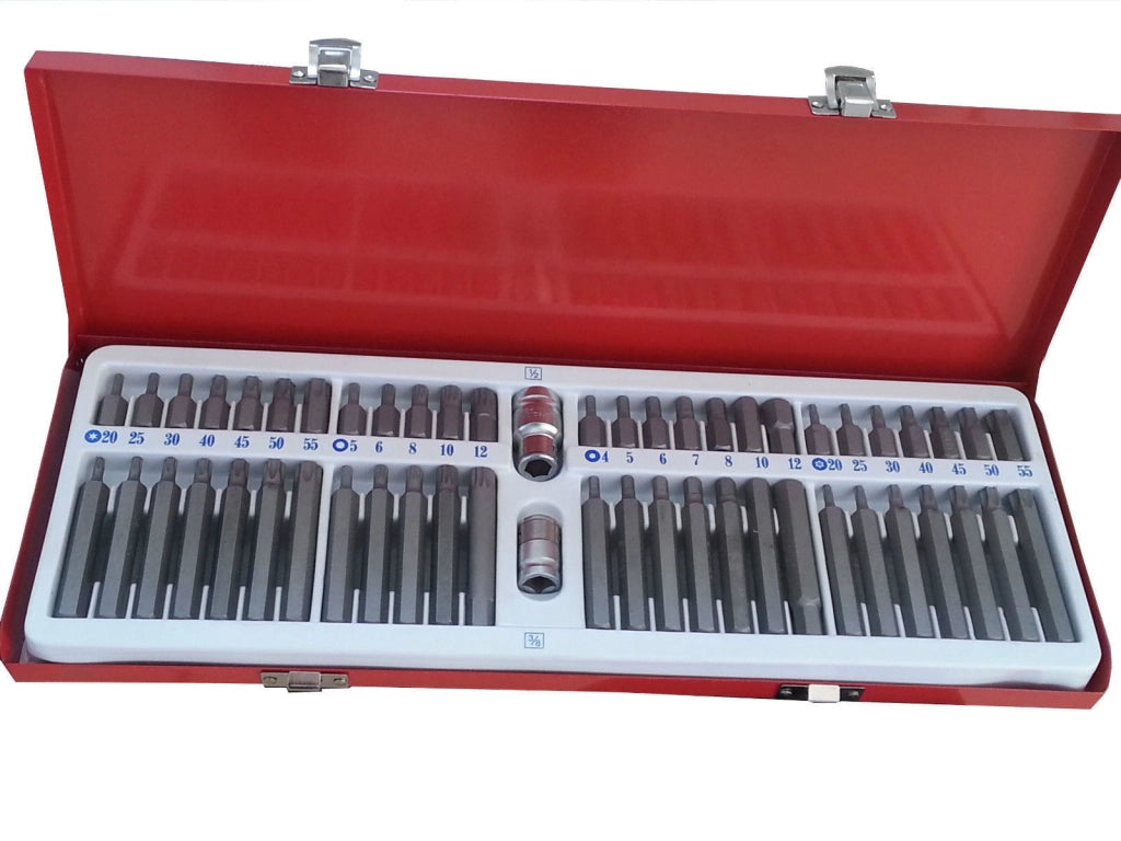 SET CHIAVI BUSSOLA INSERTI TORX ESAGONALI 54PZ