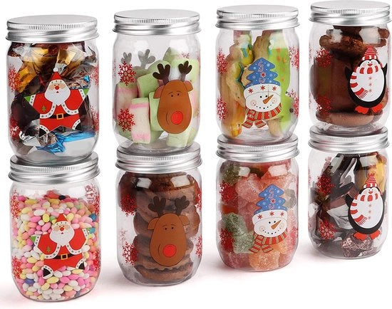 8 confezioni di Scatola di Cartone per Dolci di Natale 260ml
