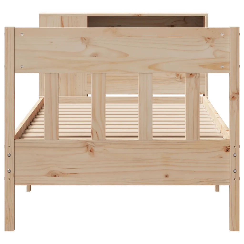 Giroletto con Libreria senza Materasso 75x190 cm in Legno Pino 3323206