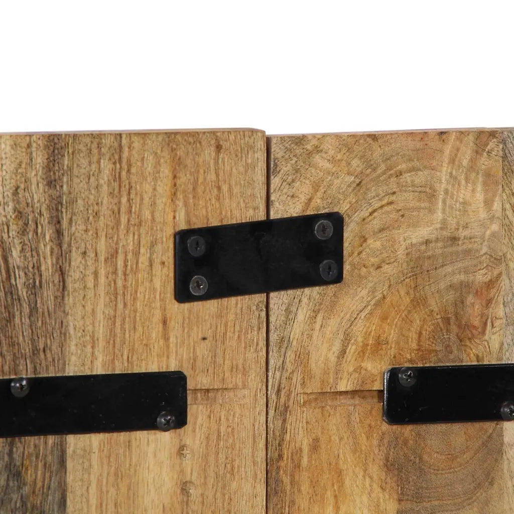 Testiera 120 cm in Legno Massello di Mango Grezzo