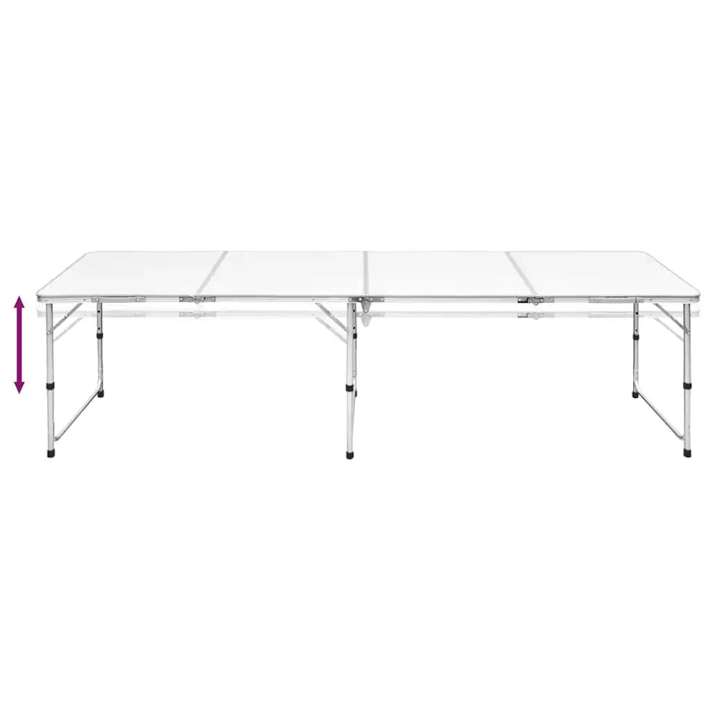 Tavolo da Campeggio Pieghevole Alluminio Regolabile 240x60 cm CFW9428820