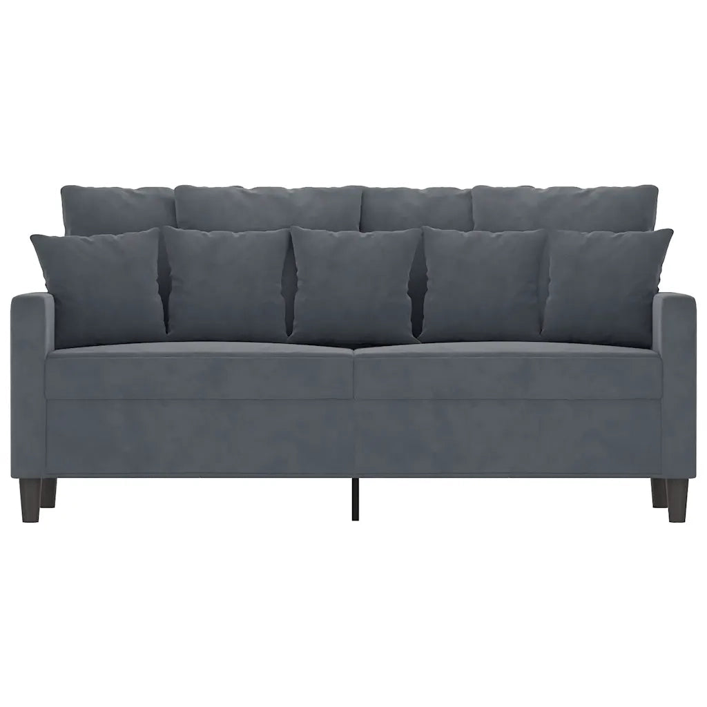 Divano | Divano da soggiorno | Sofa a 2 Posti grigio scuro140 cm in Velluto