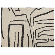 Tappeto Beige Nero Poliestere 300 x 400 cm Motivo astratto geometrico a tinta unita Tappeto da salotto moderno e minimalista