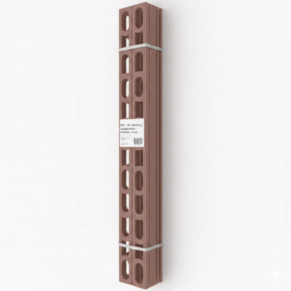 Profili in alluminio verniciato colore 136 a l per finitura parete proangle *** pezzi 10 pz, confezione 1