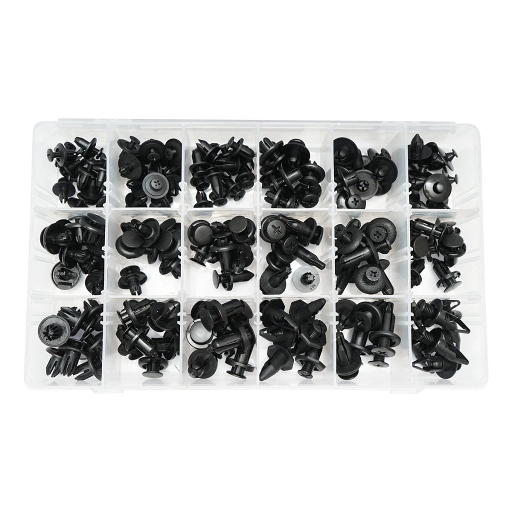 Set di 164 clip e morsetti di fissaggio per auto in plastica Breckner Germany