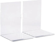 Sostegni per libri di alta qualità - trasparenti - 2 pezzi - acrilico - 10 x 10 x 13 cm