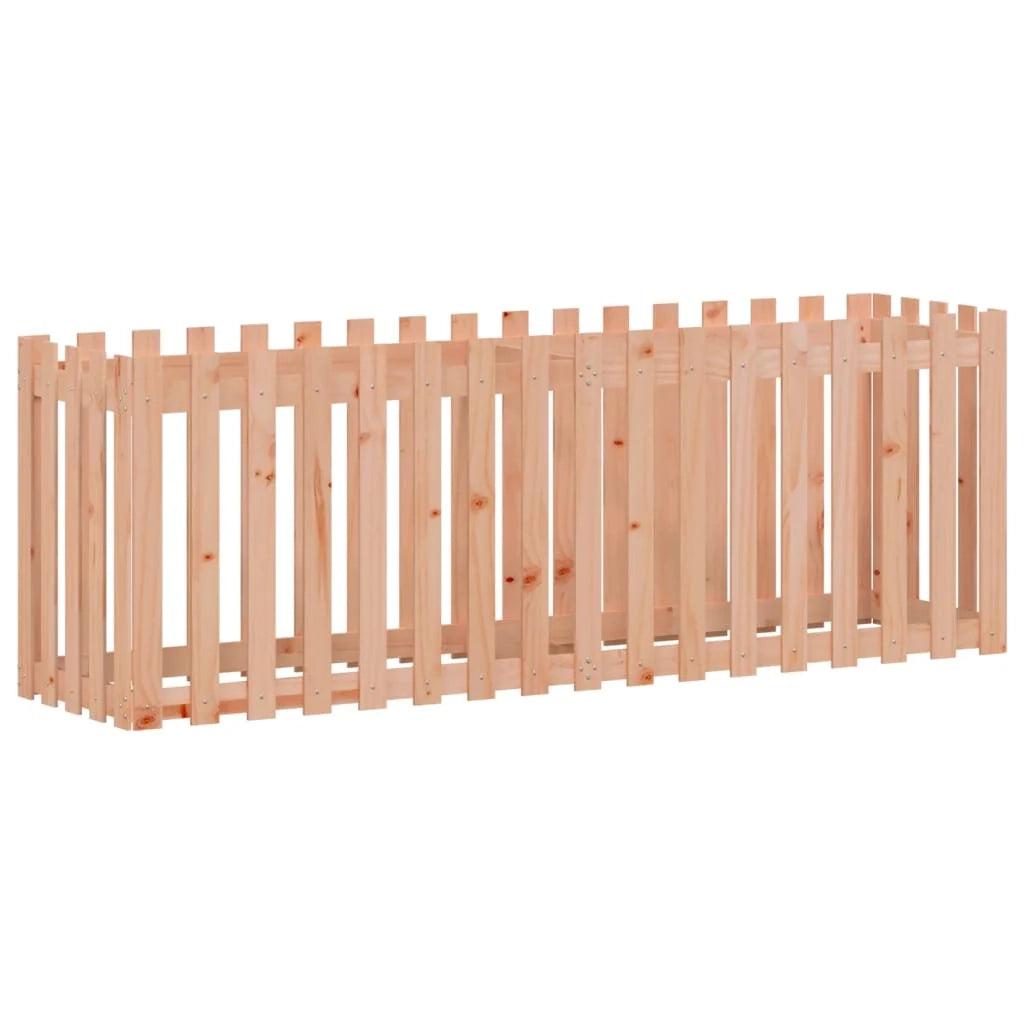 Fioriera rialzata per piante e fiori adatta a terrazze giardini e orti. Completa di recinzione in legno massello di abete Douglas marrone (02_0039821).