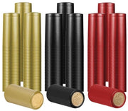 Capsule per bottiglia di vino da 120 pezzi - confezione in PVC - antiscivolo - ermetico - adatto per bottiglie con collo rettilineo - diverse colorazioni - sigillatore per bottiglie di vino
