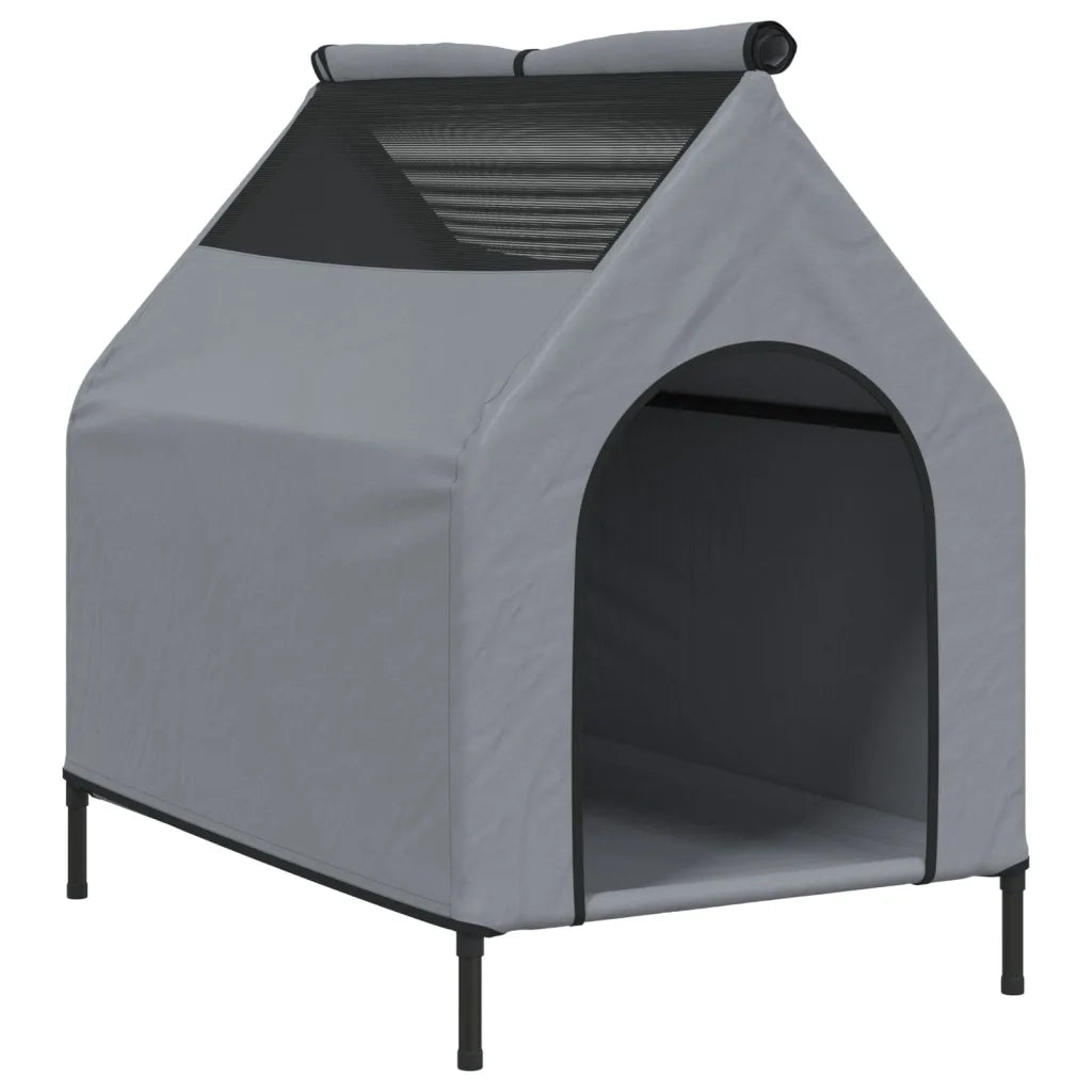 Cuccia per Cani Grigio Chiaro in Tessuto Oxford e Acciaio 172591