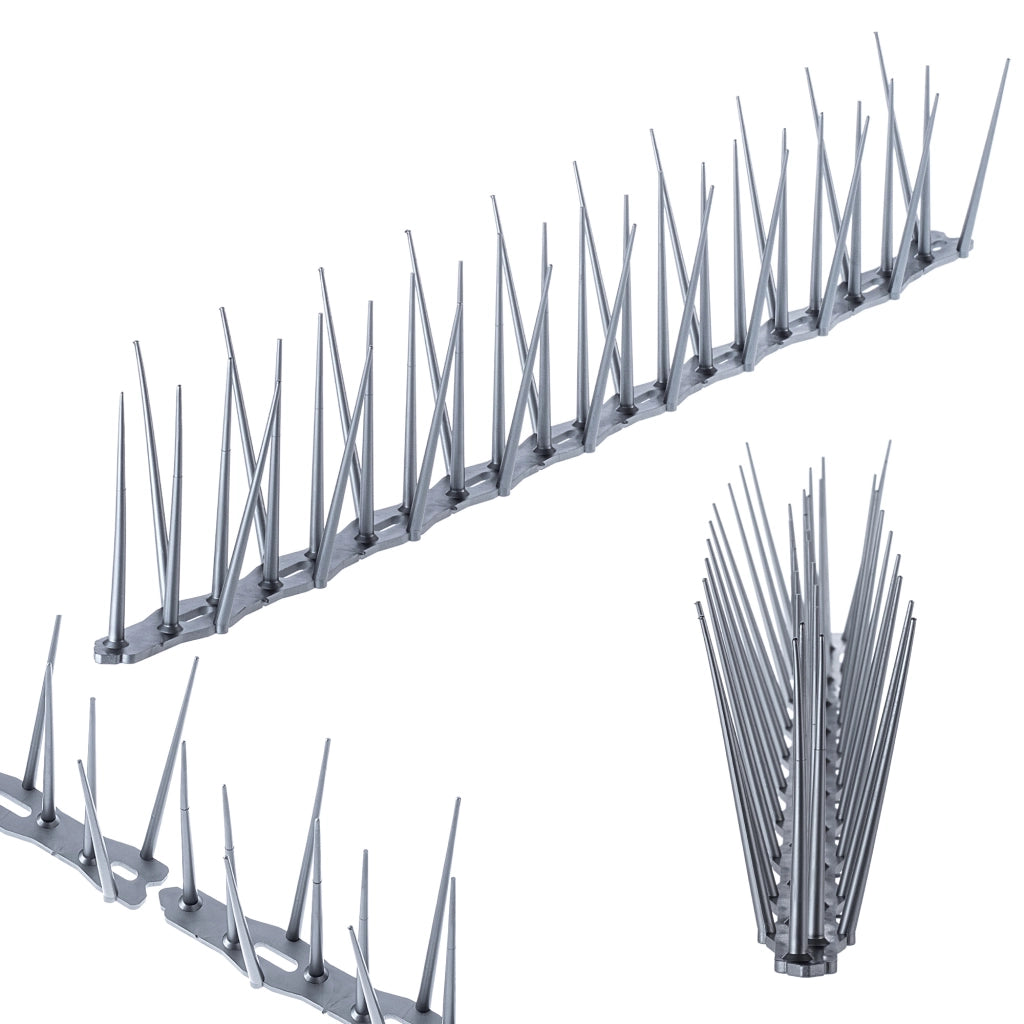Punte dissuasive per uccelli KADAX in plastica, alte 48,5 cm, sicure.