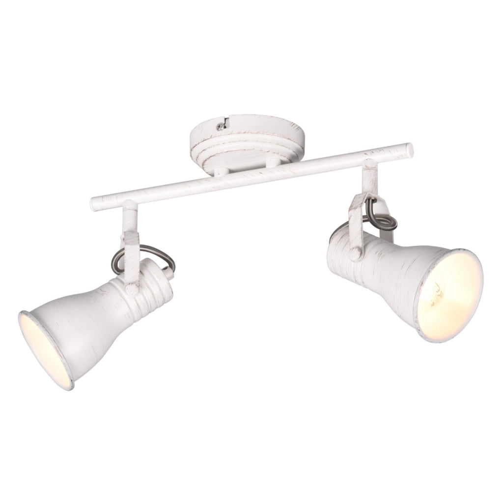 Applique spot Trio STEAM bianco orientabile 2 luci E14