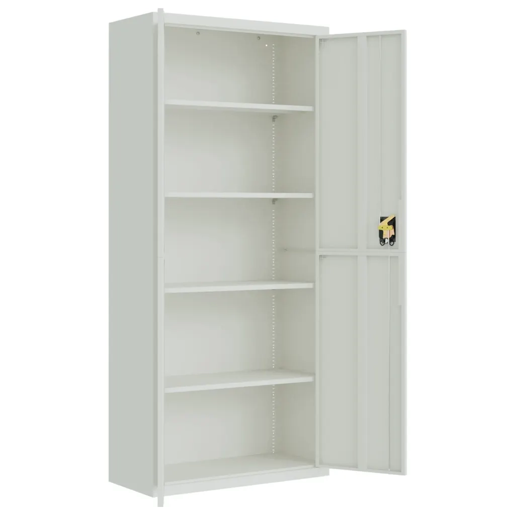 Armadio Classificatore Grigio Chiaro 90x40x240 cm in Acciaio 3188321