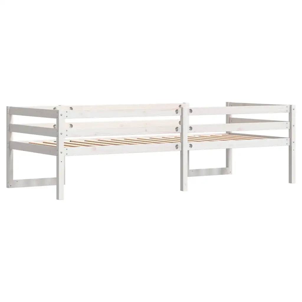 Giroletto per Bambini | Letto Infantile | Lettino Bianco 75x190cm in Legno Massello di Pino