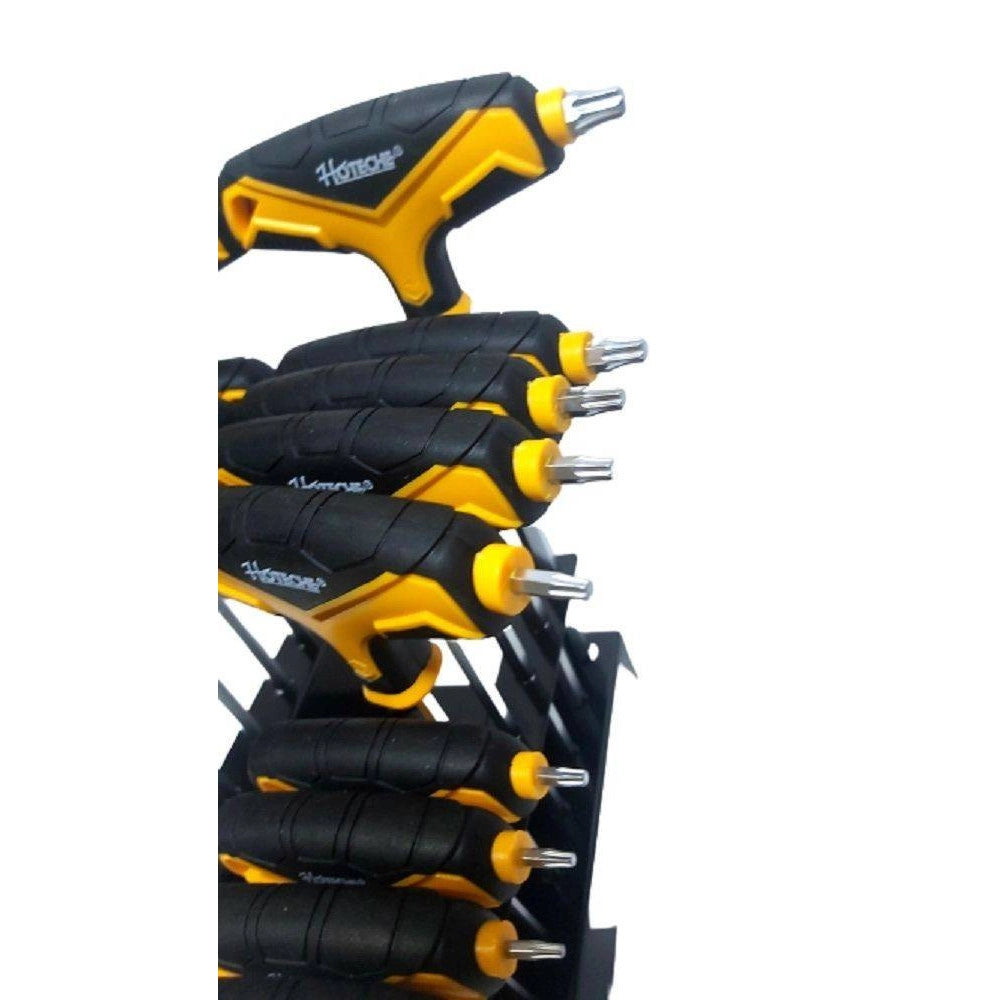 Trade Shop - Kit Serie 18 Chiavi A Brugola Esagonali Con Testa Sferica Torx Cromo Vanadio -