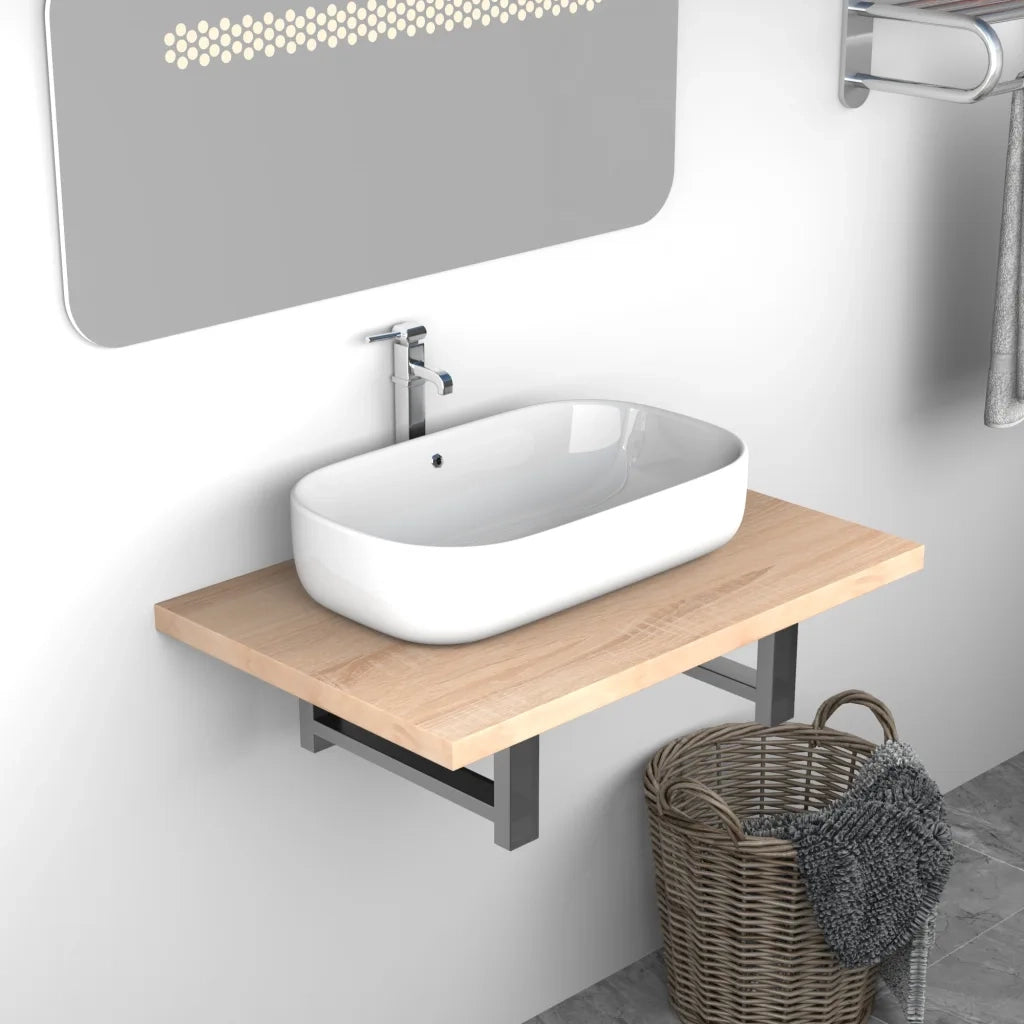 vidaXL Mobili da Bagno Rovere 60x40x16,3 cm
