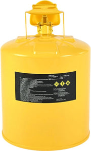 Contenitore di sicurezza a 5 galloni per carburanti, contenitore per liquidi infiammabili di tipo I con coperchio di sicurezza, coperchio autochiudente, tubo in PE e struttura in acciaio inox di durata.