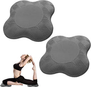 Set di 2 cuscinetti per ginocchia per yoga - Mat di supporto per ginocchia - Cuscino di equilibrio per sport - Tappetino antiscivolo per yoga - Cuscino per ginocchia - Supporto per gomiti, ginocchia e polsi - Dimensioni 20×20×2cm - Grigio