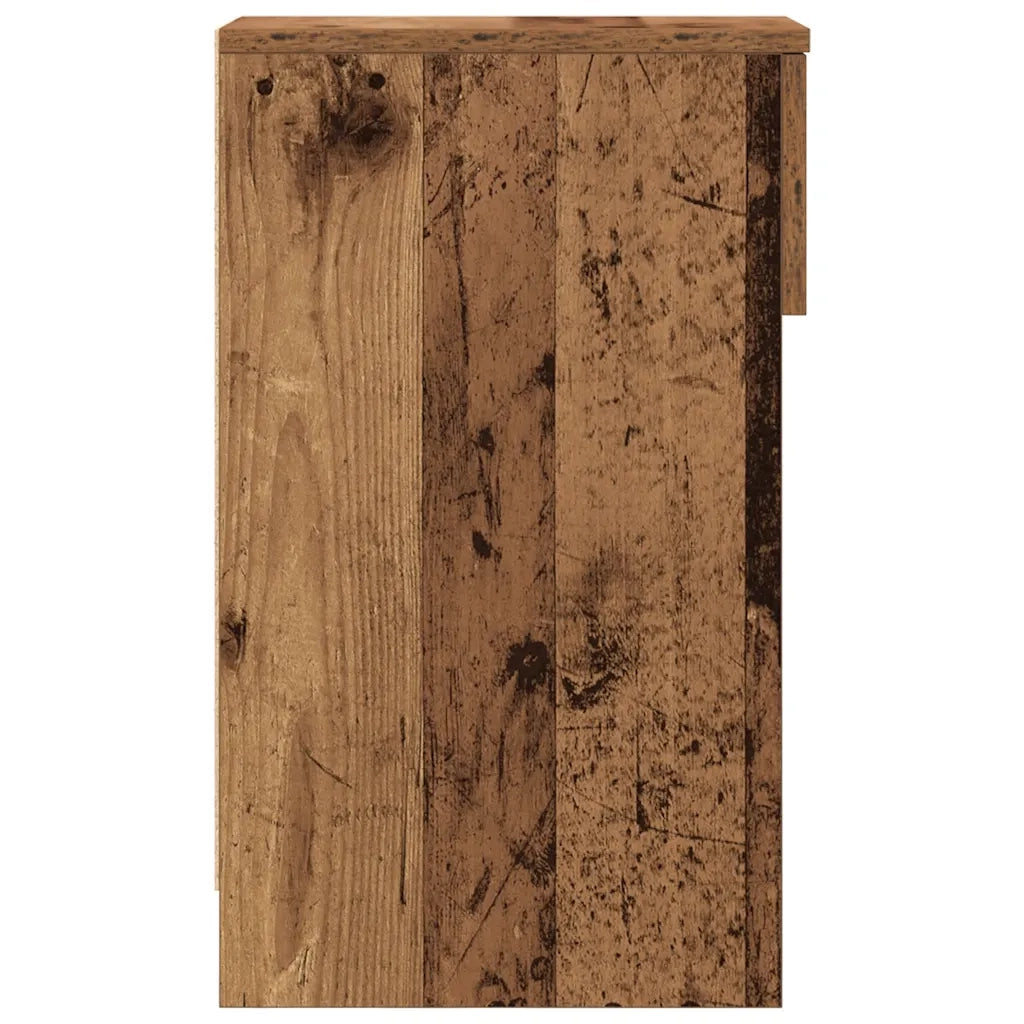 Comodini con Cassetto 2 pz-Set di 2 Tavolino da notte in Legno Antico 20x36x60 cm