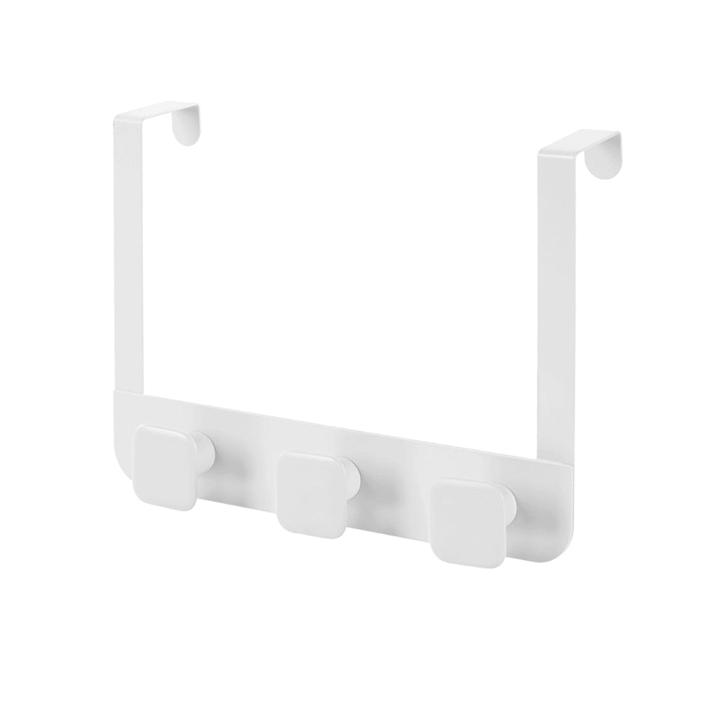 Gancio bagno triplo in acciaio e plastica bianco quadrato Fiore