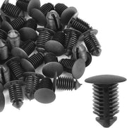40 clips di fissaggio in plastica, 10 mm di diametro, clip di fissaggio a vite per auto in nero