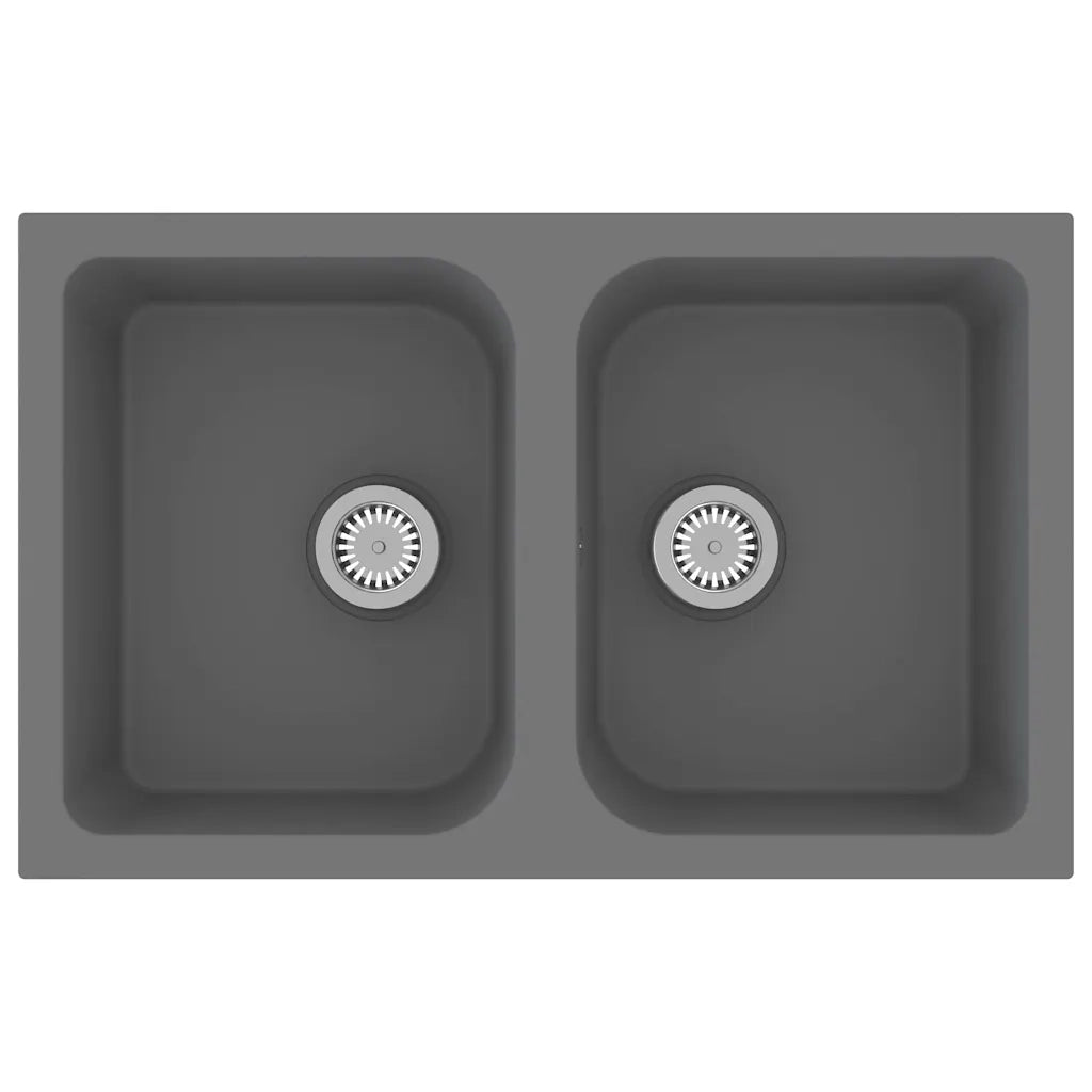 Lavello da cucina  grigio 760x480x184 mm granito 147082