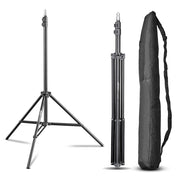 WT-803 Stativo per luci con adattatore Set di 2 - Treppiede in alluminio per studio foto, altezza max 208 cm portata max 3,5 kg per flash softbox