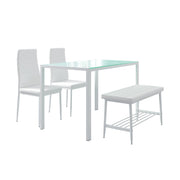Vicco Set di tavoli da pranzo Bianco 120 x 70 cm 4 parti