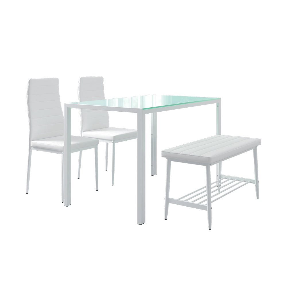Vicco Set di tavoli da pranzo Bianco 120 x 70 cm 4 parti