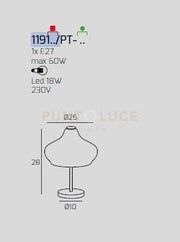 LUMETTO BIANCO VETRO PICCOLO RUBINO 1191BI-PT-RU