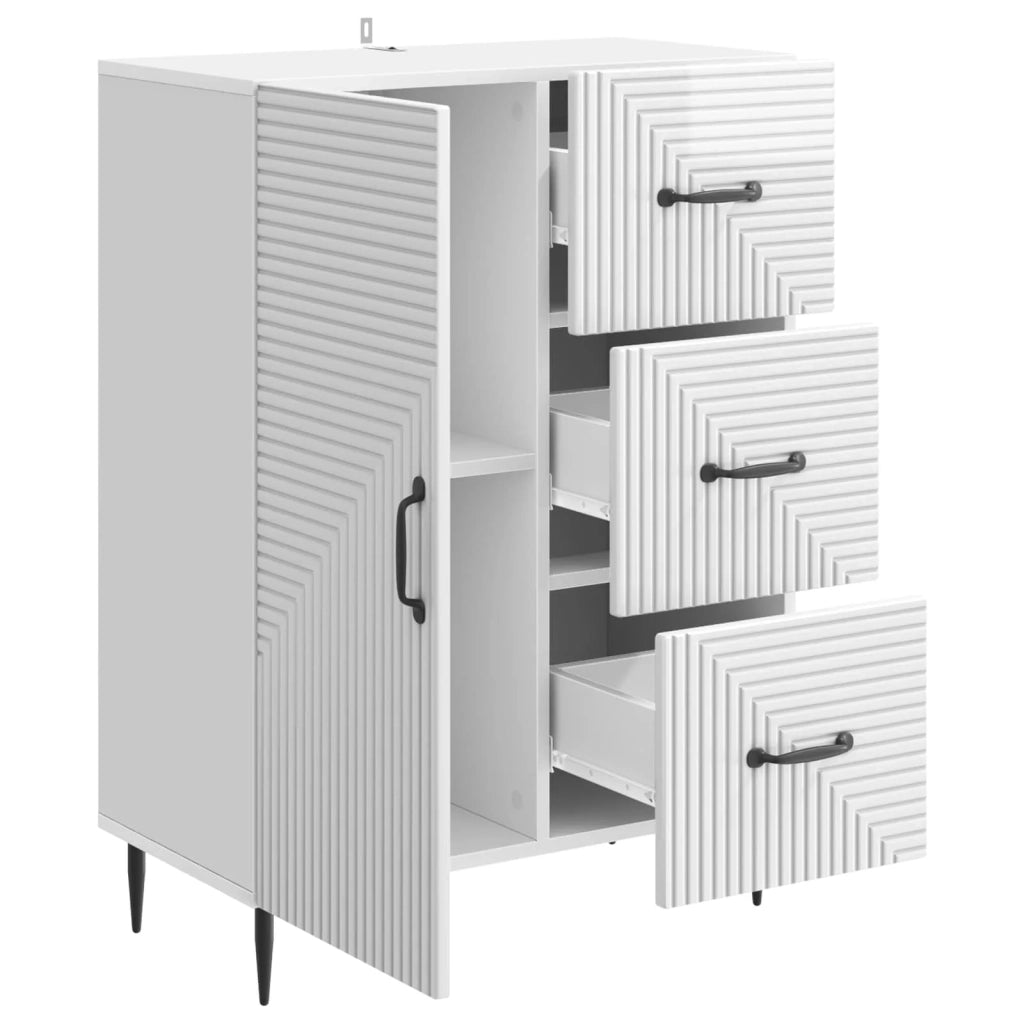 Credenza Bianco Lucido 66 x 34,5 x 89,5 cm Legno ingegnerizzato 894859