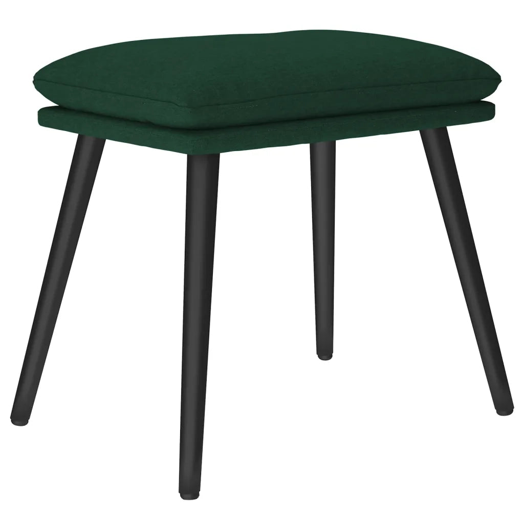 Poggiapiedi Verde Scuro 45x29,5x35 cm in Tessuto 341498