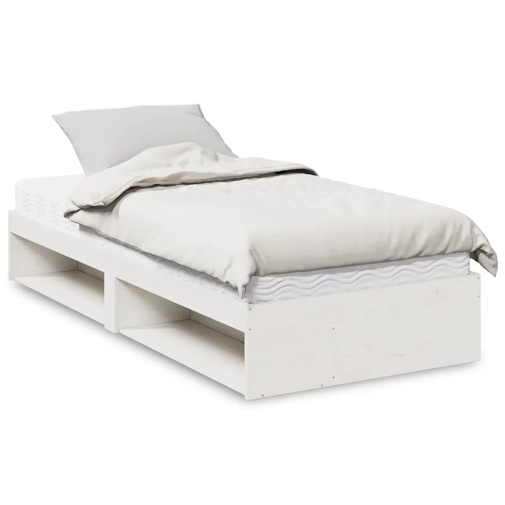 Dormeuse con Materasso Bianco 100x200 cm Legno Massello Pino 3324593