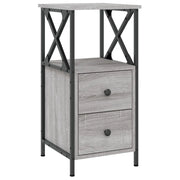 Comodino | Armadio da Notte | Mobiletto da notte Grigio Sonoma 34x35,5x70 cm in Legno Multistrato